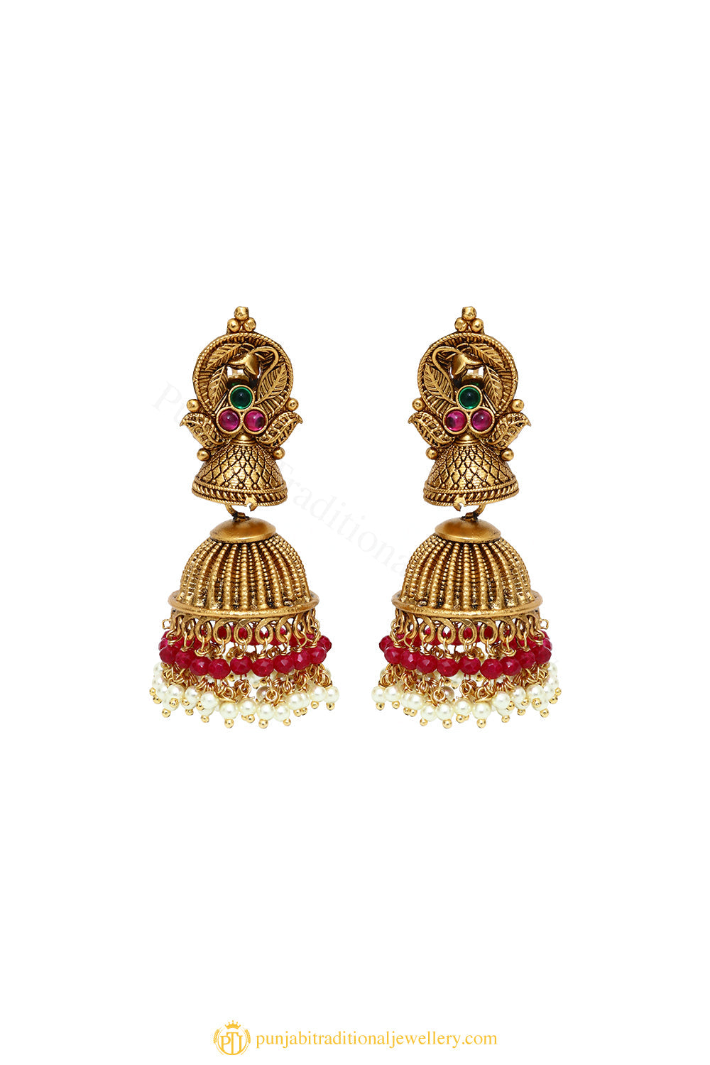 Gold Finished Earrings by PTJ