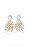 Gold Finished AD Earrings By PTJ