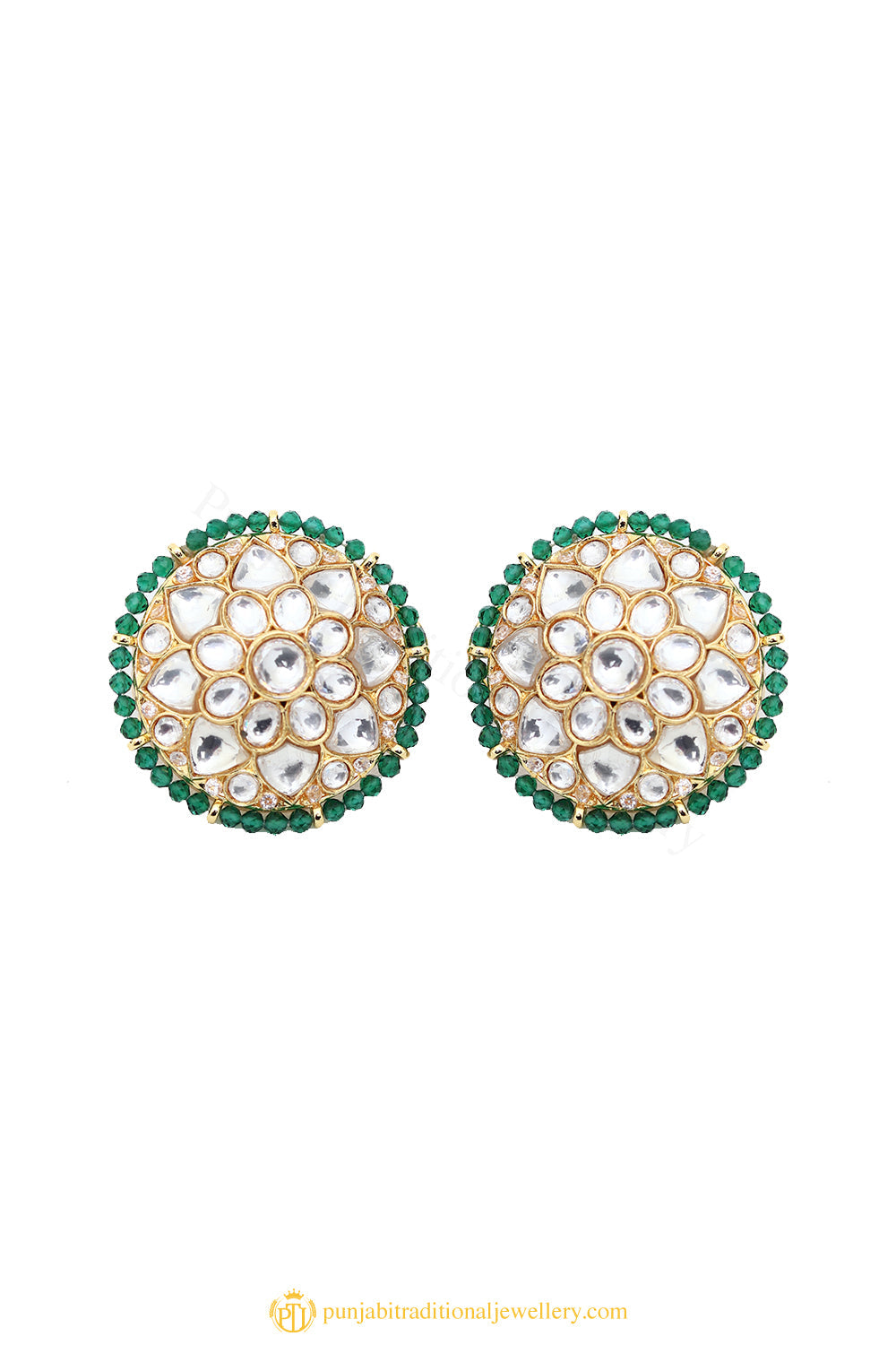 Gold Finished Earrings by PTJ