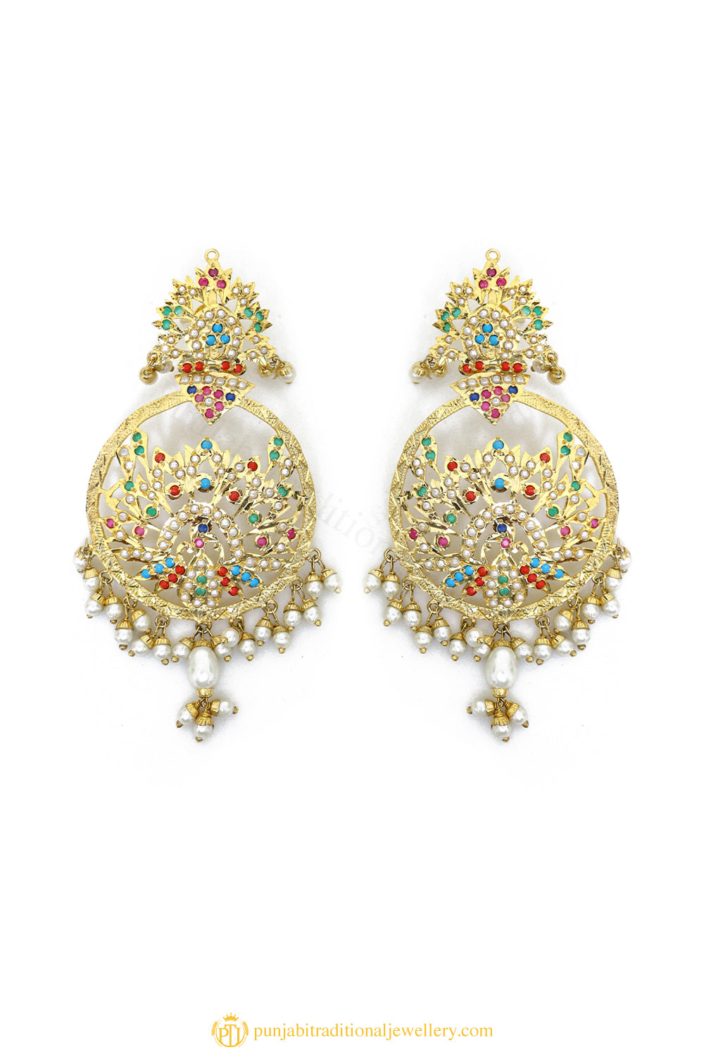 Gold Finished Earrings by PTJ