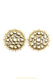 Gold Finished Rubby Kundan Studs By PTJ
