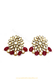Gold Finished Rubby Kundan Studs By PTJ