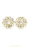 Gold Finished Kundan Studs By PTJ