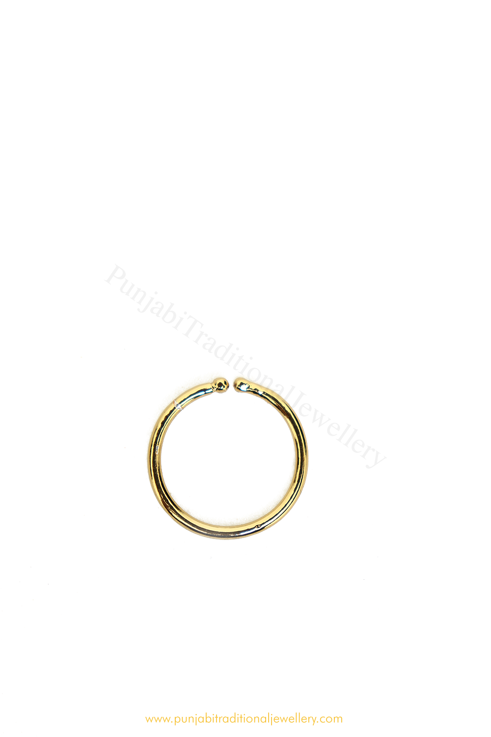 Antique Gold Plated Plain Nath By PTJ