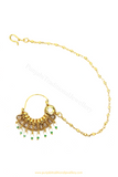 Antique Gold Plated Polki Nath By PTJ
