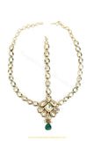 Gold Finished Emerald Kundan Matha Patti By PTJ Exclusive