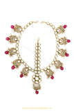 Gold Finished Rubby Kundan  Matha Patti By PTJ Exclusive
