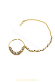 Antique Gold Finished Polki Nath By PTJ