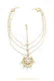 Gold Finished Pearl Kundan Matha Patti By PTJ Exclusive