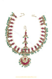 Gold Finished Rubby Emerald Kundan Matha Patti By PTJ Exclusive