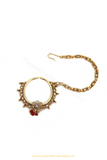 Antique Gold Finished Rubby Nath By PTJ