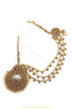Antique Gold Finished Champagne Stone Matha Patti By PTJ Exclusive