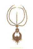 Antique Gold Finished Champagne Stone Matha Patti By PTJ Exclusive