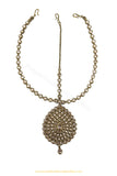 Antique Gold Finished Champagne Stone Matha Patti By PTJ Exclusive