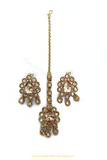 Champagne Stone Studs & Tikka Set By PTJ