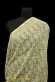 White Color Pure Phulkari Dupatta By Punjabi Traditional Jewellery