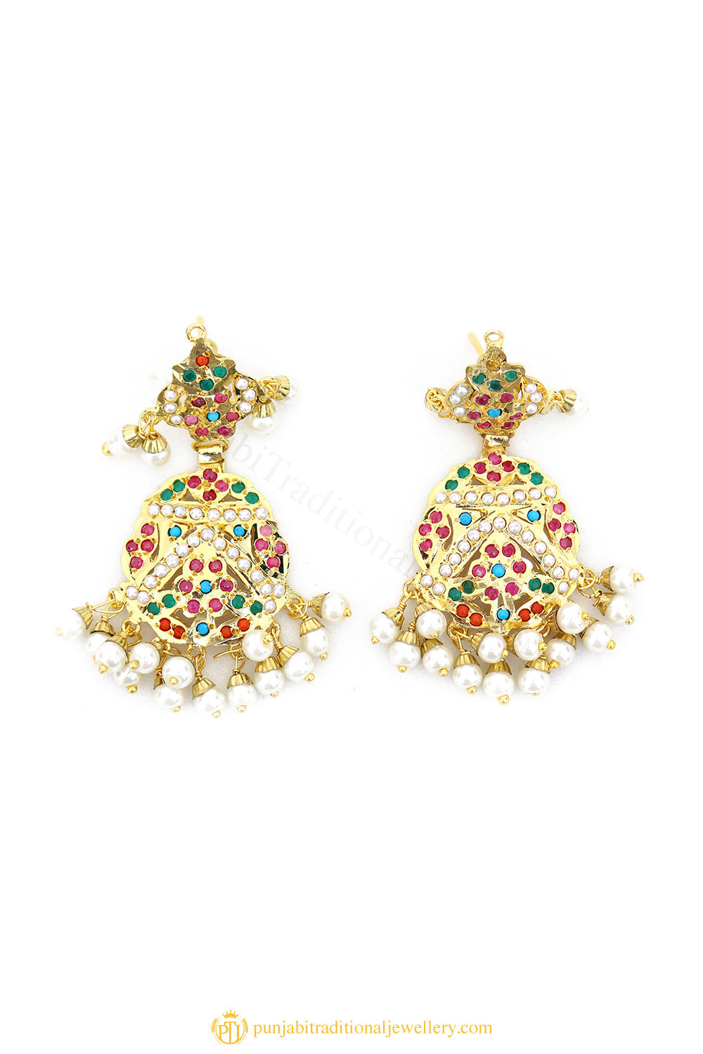 Gold Finished Earrings by PTJ