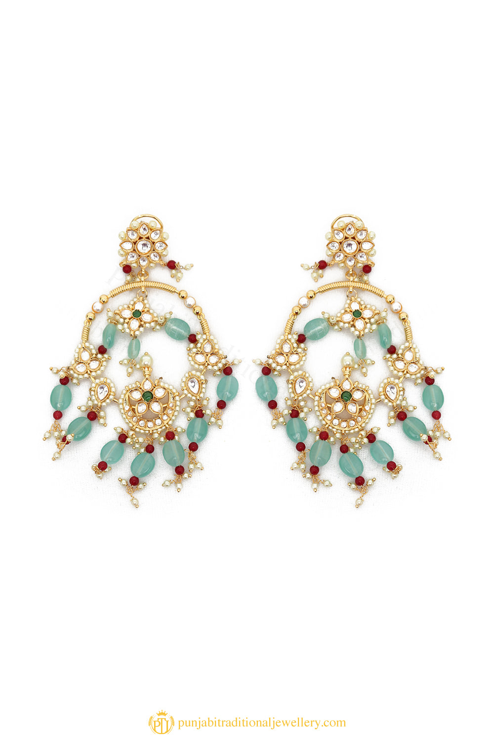 Gold Finished Earrings by PTJ