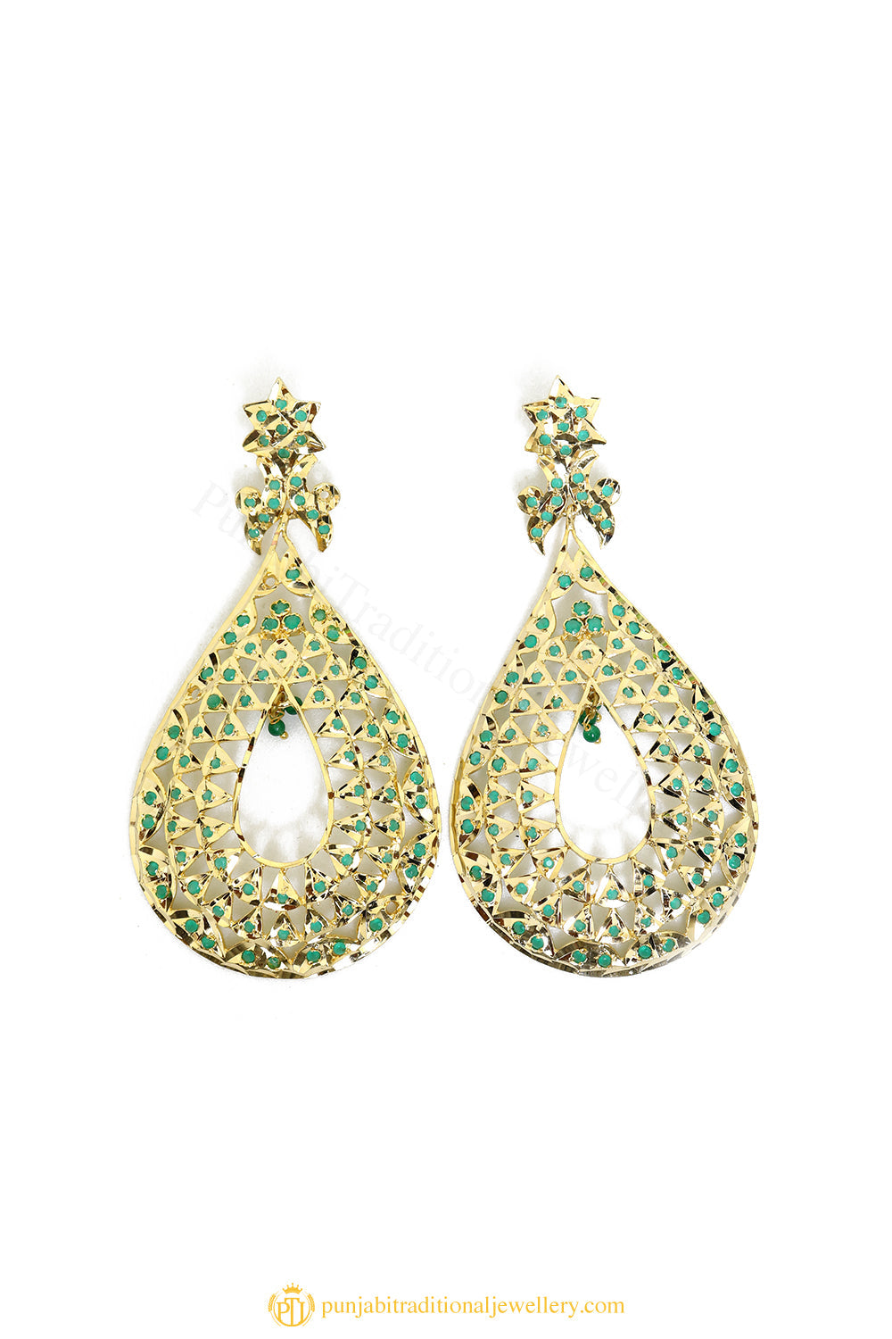 Gold Finished Earrings by PTJ