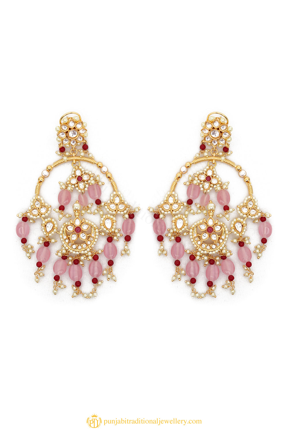 Gold Finished Earrings by PTJ