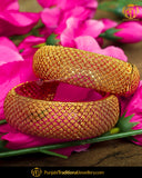 Antique Gold Finished bangles Openable Bangles (Pair) | Punjabi Traditional Jewellery Exclusive