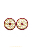 Gold Finished Rubby Kundan Studs By PTJ