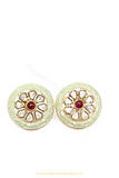 Gold Finished Rubby Kundan Studs By PTJ