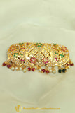 Gold Finished Navratan Pearl Jadau Clip Hair Accessories By Punjabi Traditional Jewellery