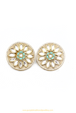 Gold Finished Firoza Kundan Studs By PTJ