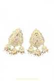 Gold Finished Jadau Pearl Studs By PTJ