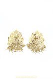 Gold Finished Jadau Pearl Studs By PTJ