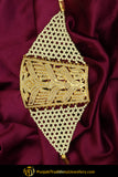 Gold Finished Pearl Jadau Bracelet | Punjabi Traditional Jewellery Exclusive
