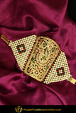 Gold Finished Emerald Rubby Jadau Bracelet | Punjabi Traditional Jewellery Exclusive