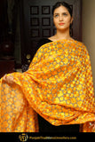 Golden Color Pure Phulkari Dupatta By Punjabi Traditional Jewellery