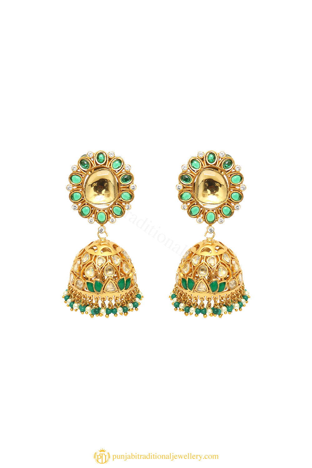 Gold Finished Earrings by PTJ