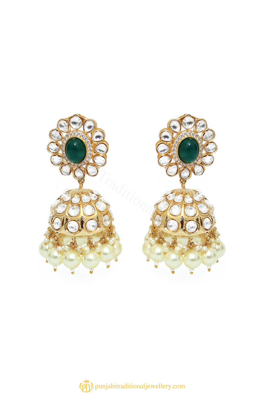 Gold Finished Earrings by PTJ