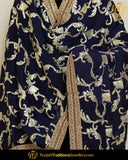 Blue & Golden Double Color Phulkari | Punjabi Traditional Jewellery Exclusive