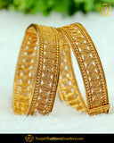 Antique Gold Plated Johda Openable Bangles (Pair) | Punjabi Traditional Jewellery Exclusive