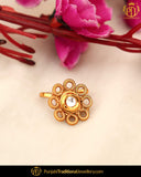 Gold Finished Kundan Stone Without hole Nose Pin| Punjabi Traditional Jewellery Exclusive