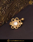 Gold Finished Champagne Stone Without hole Nose Pin| Punjabi Traditional Jewellery Exclusive