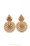 Gold Finished Kundan Earrings by PTJ