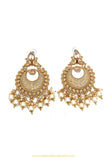 Antique Gold Finished Jodha Earrings by PTJ