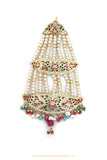 Gold Finished Navratan Jadau Passa By PTJ Exclusive