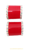 Red Dotted Bridal Chura By PTJ