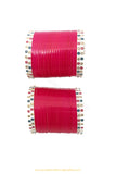 Red Colour Dotted Bridal Chura By PTJ