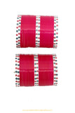Raani Pink Colour Dotted Bridal Chura By PTJ