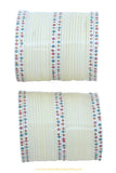 Off White  Colour Dotted Bridal Chura By PTJ