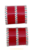 Deep Red Colour Dotted Bridal Chura By PTJ