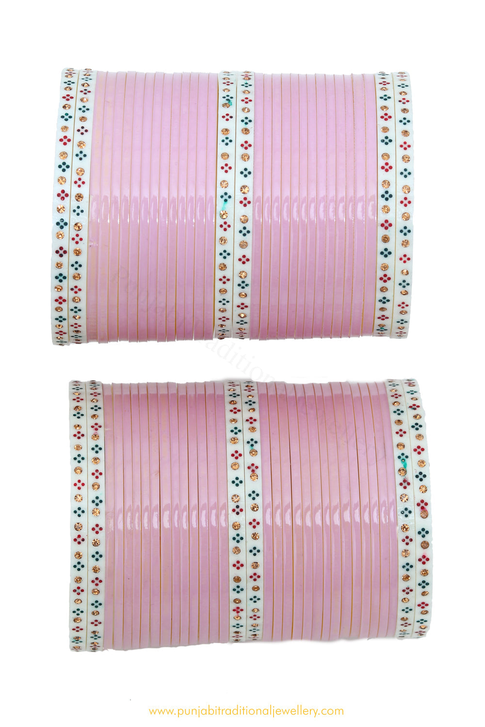 Lillac Red Colour Dotted Bridal Chura By PTJ