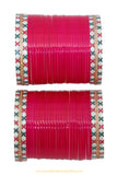 Raani Pink Colour Dotted Bridal Chura By PTJ
